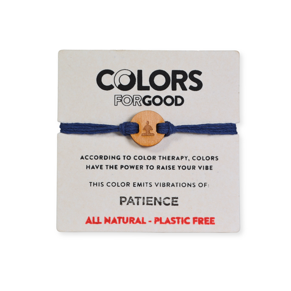 Natural Wood Patience Single Bracelet – Colors For Good